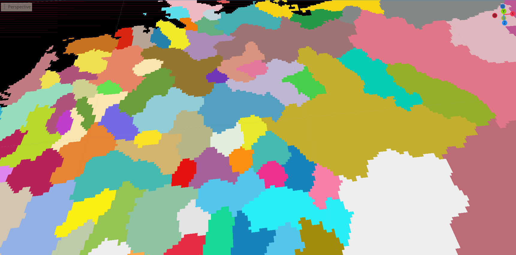 Political map with sharp pixelated edges before HQX upscaling is applied